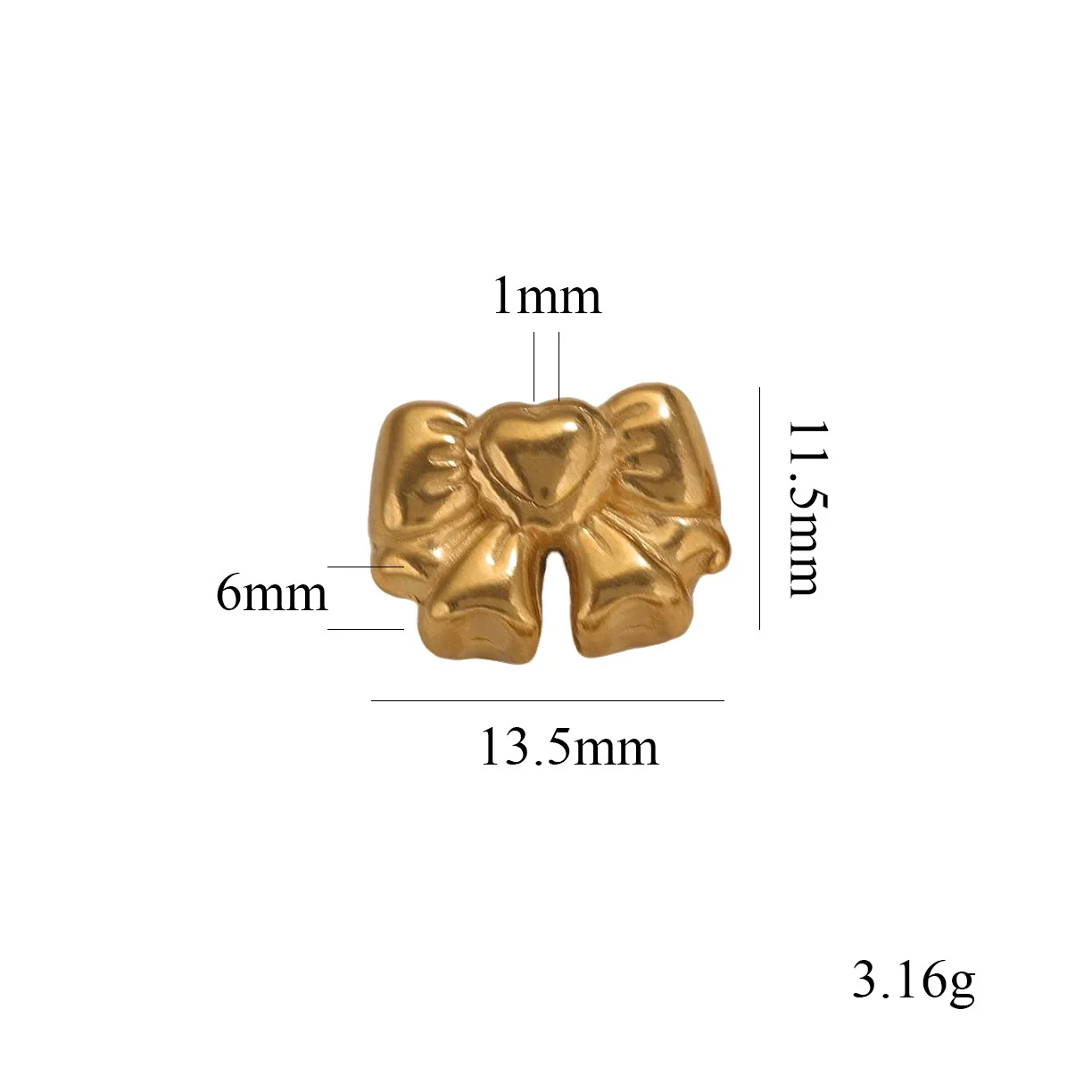 Stainless Steel Casting Bow Jewelry With Hirback Pattern And Electroplating Treatment Suitable For Earrings Hairpin Necklace Making - Image 6