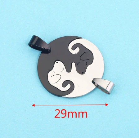 Stainless Steel Cat Puppy Cartoon Pendant Necklace 18K Gold Plated - Image 10