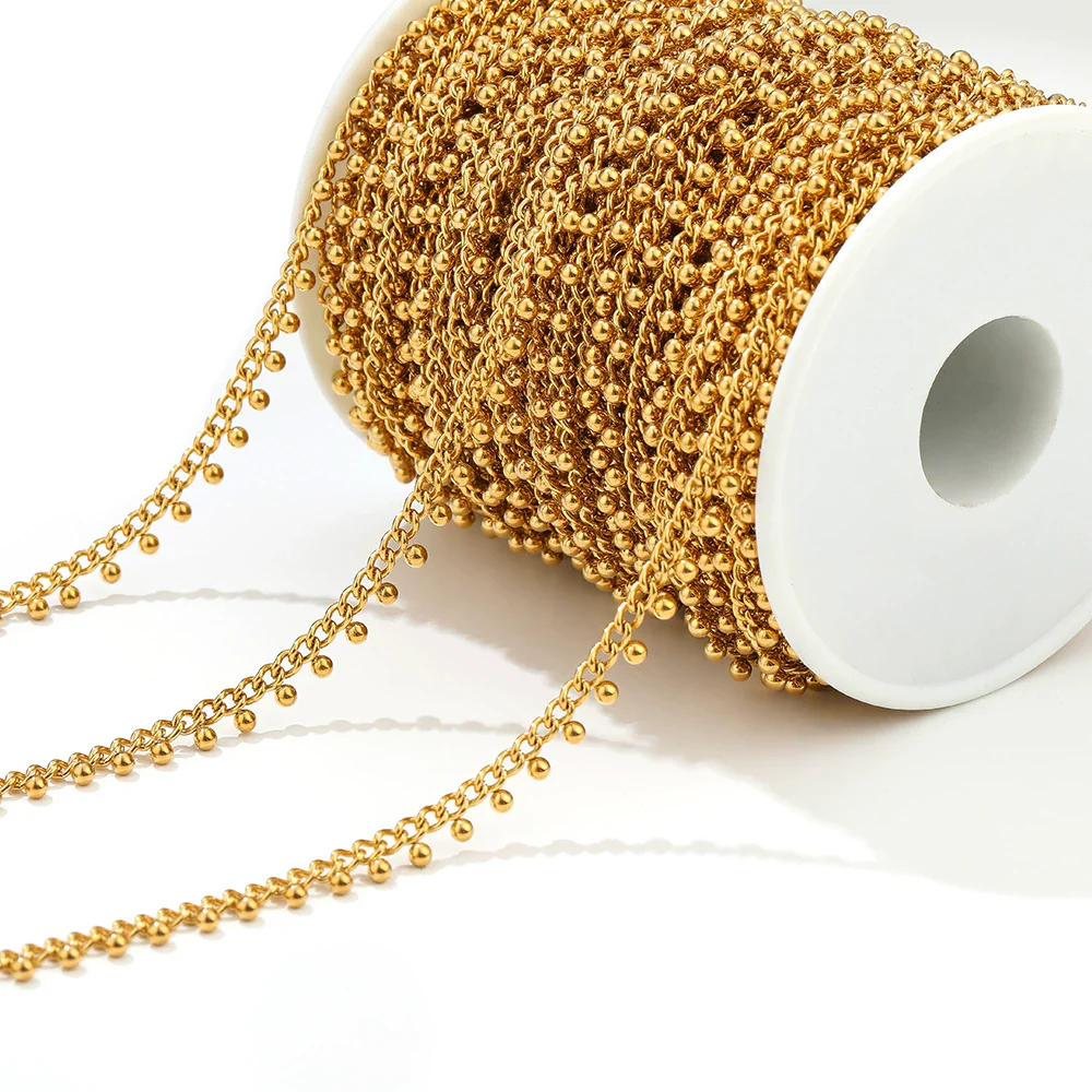 Stainless Steel Chain Jewelry Accessories For Bracelet Necklace Anklet Electroplating Handmade Diy - Image 4