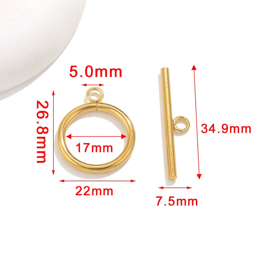 Stainless Steel Circle Electroplated Minimalist Geometric Closing Buckle Jewelry Accessories For Necklace And Bracelet - Image 11