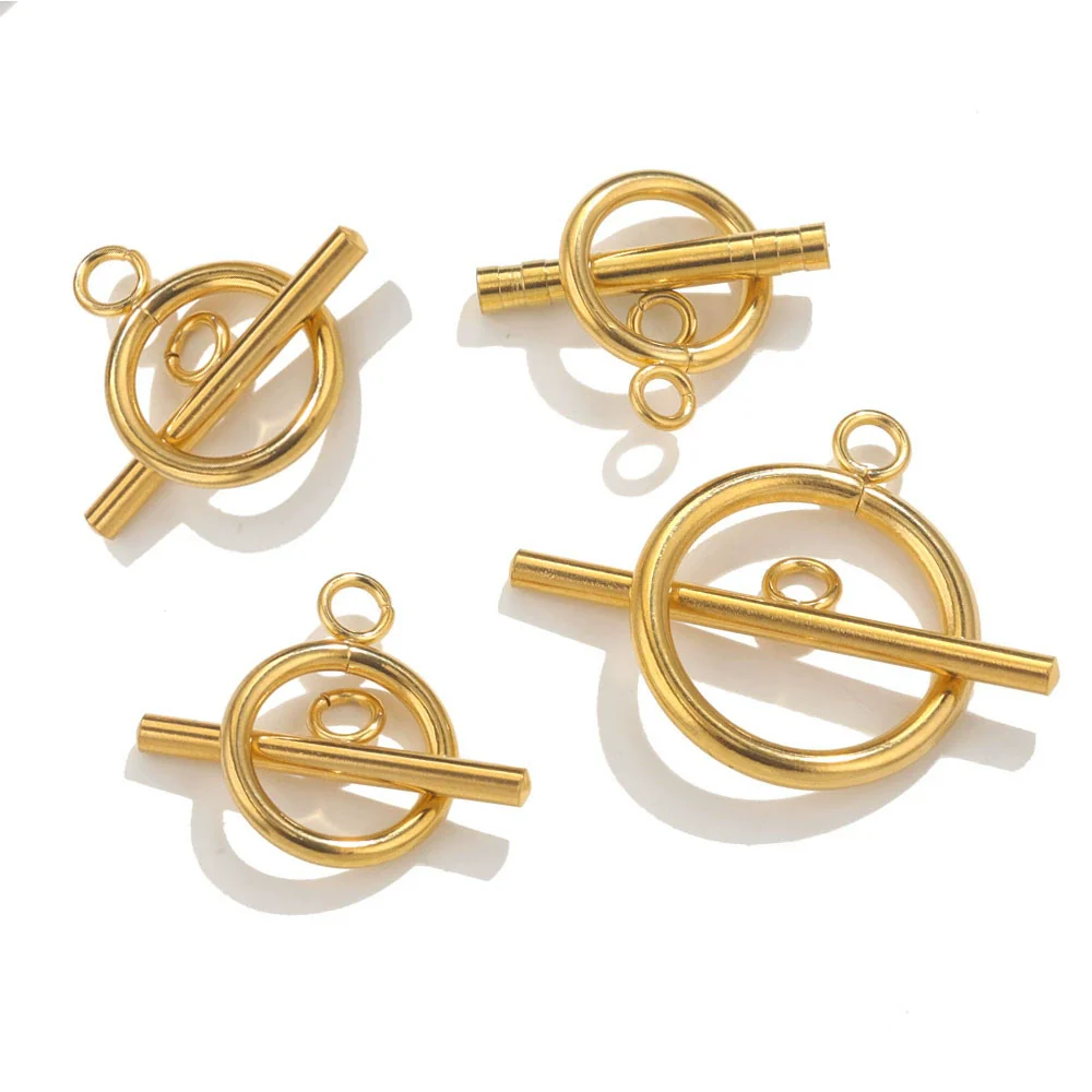 Stainless Steel Circle Electroplated Minimalist Geometric Closing Buckle Jewelry Accessories For Necklace And Bracelet - Image 5