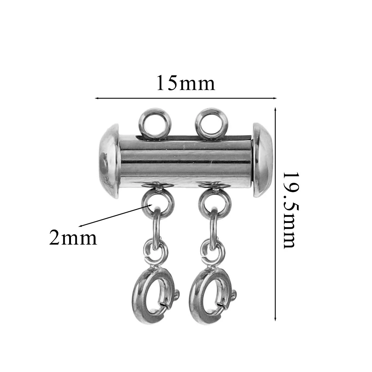 Stainless Steel Circle Magnetic Spring Buckle Lobster Buckle Connector Strand Layered Buckle Tube Jewelry 18K Plated Electroplating - Image 6