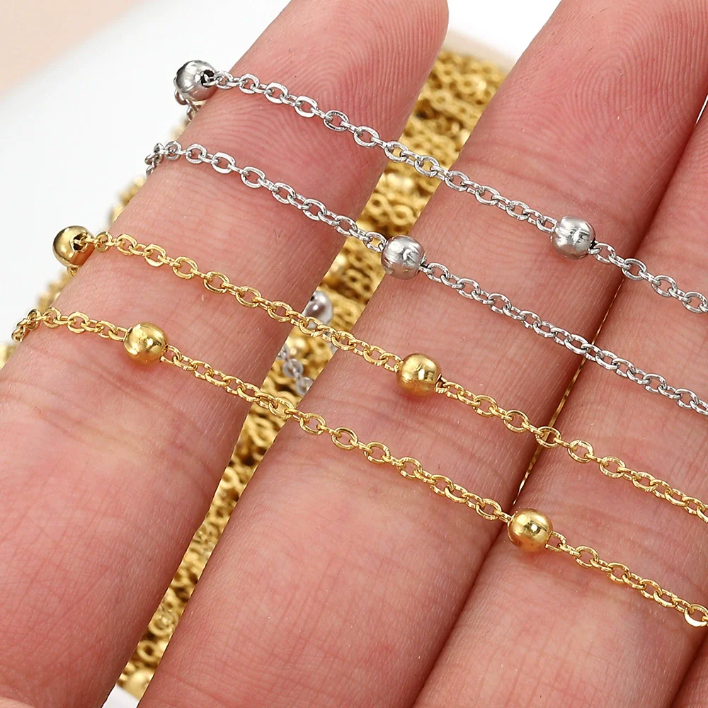 Stainless Steel Clip Bead Chain Tassel Chain Antique Headdress Hairpin Material Electroplated Diy Jewelry Accessories - Image 3