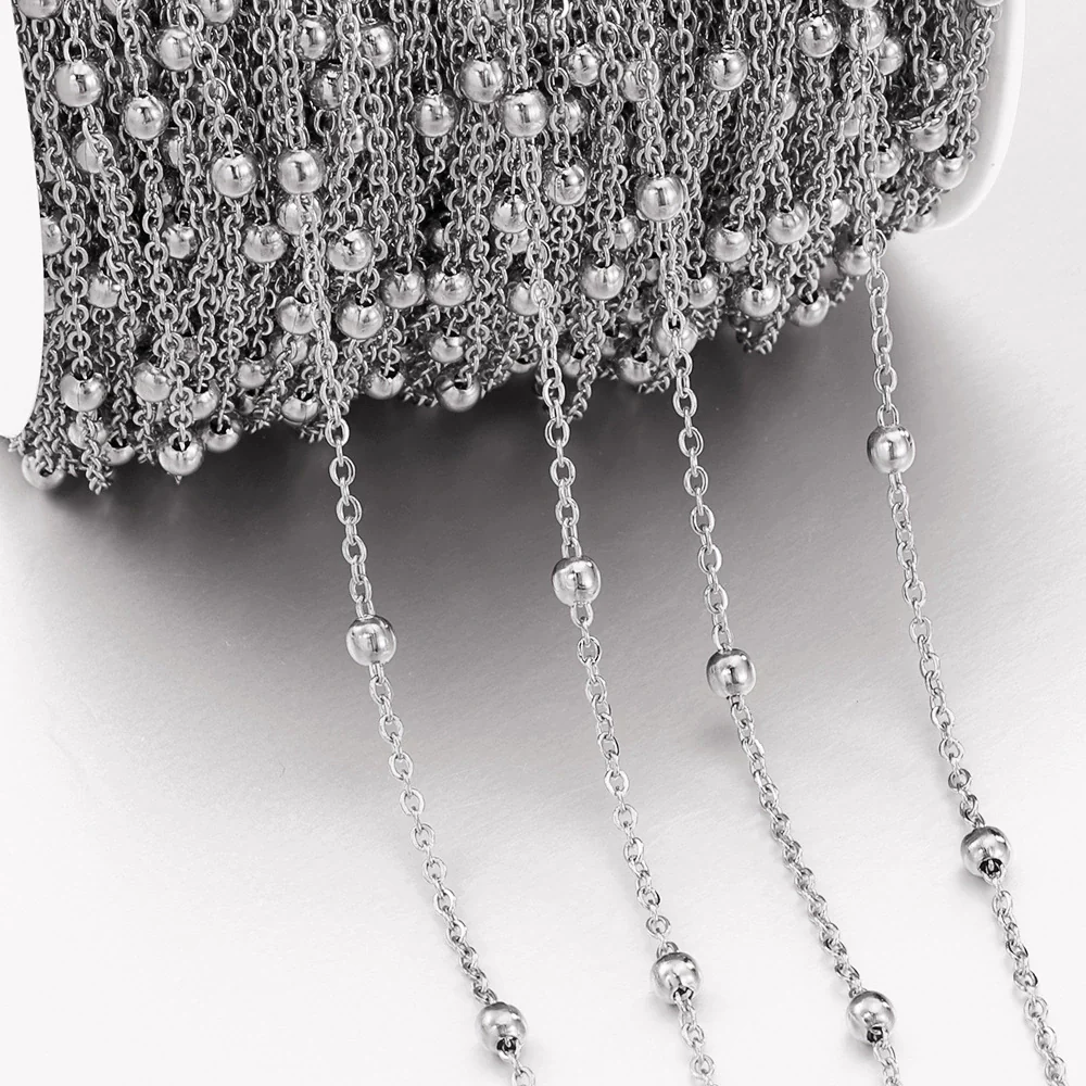 Stainless Steel Clip Bead Chain Tassel Chain Antique Headdress Hairpin Material Electroplated Diy Jewelry Accessories - Image 4
