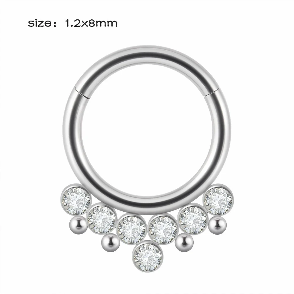 Stainless Steel Closed Nose Ring Welding Ball Dropshaped Round Electroplating Piercing Nose Septum Nail Unisex - Image 10