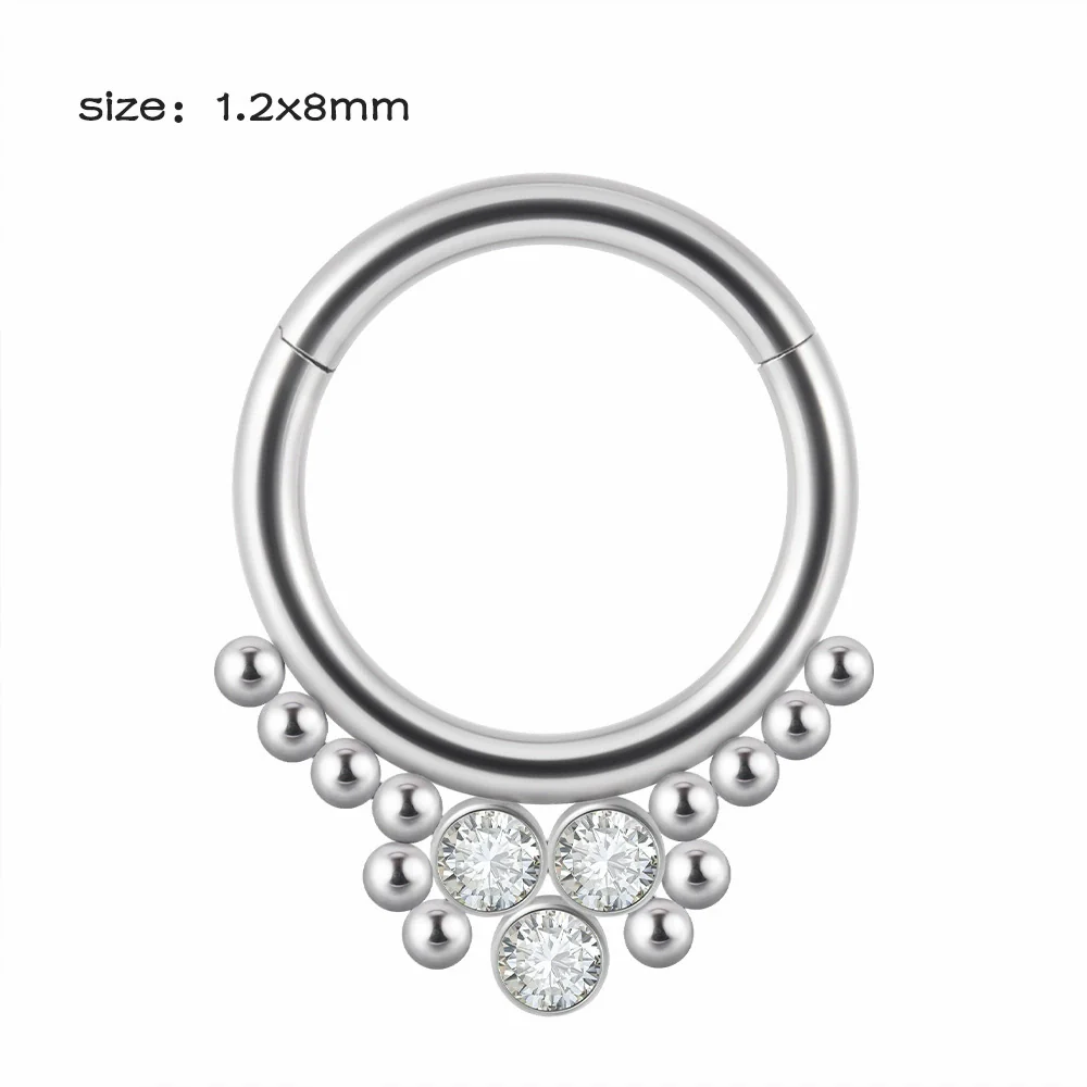 Stainless Steel Closed Nose Ring Welding Ball Dropshaped Round Electroplating Piercing Nose Septum Nail Unisex - Image 14