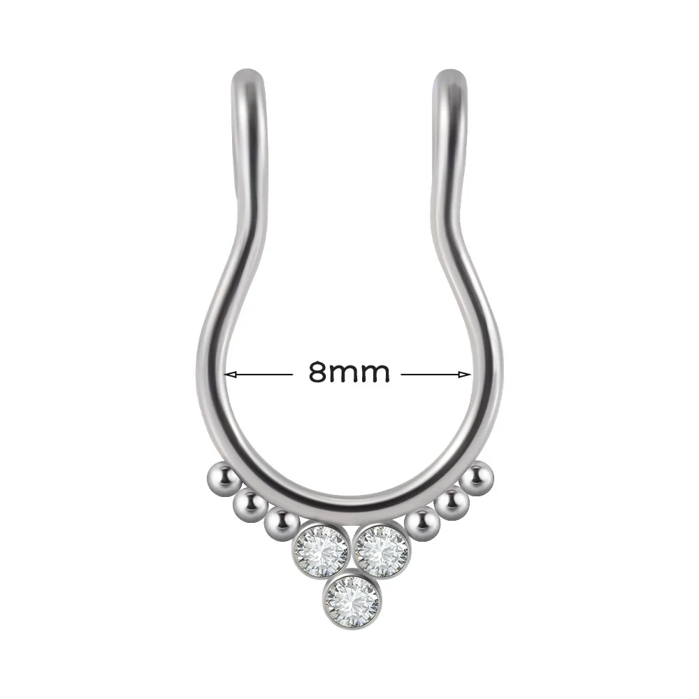Stainless Steel Closed Nose Ring Welding Ball Dropshaped Round Electroplating Piercing Nose Septum Nail Unisex - Image 18