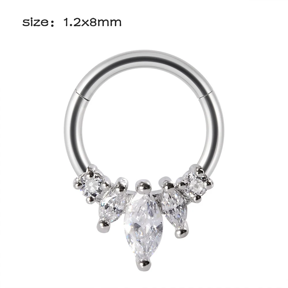 Stainless Steel Closed Nose Ring Welding Ball Dropshaped Round Electroplating Piercing Nose Septum Nail Unisex - Image 19