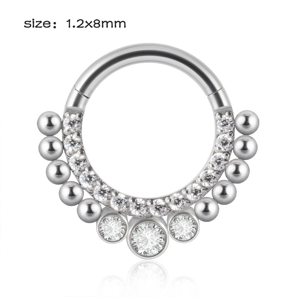 Stainless Steel Closed Nose Ring Welding Ball Dropshaped Round Electroplating Piercing Nose Septum Nail Unisex - Image 20