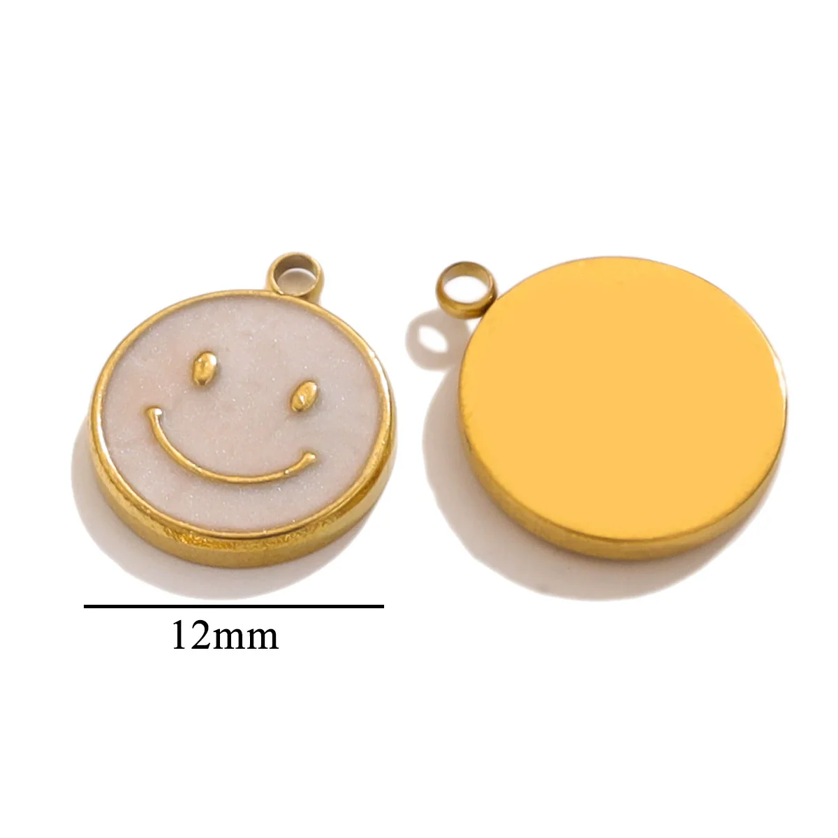 Stainless Steel Colorful Fish Geometric Cartoon Smiley Face Pendant Diy Handmade Jewelry Accessories - Image 6