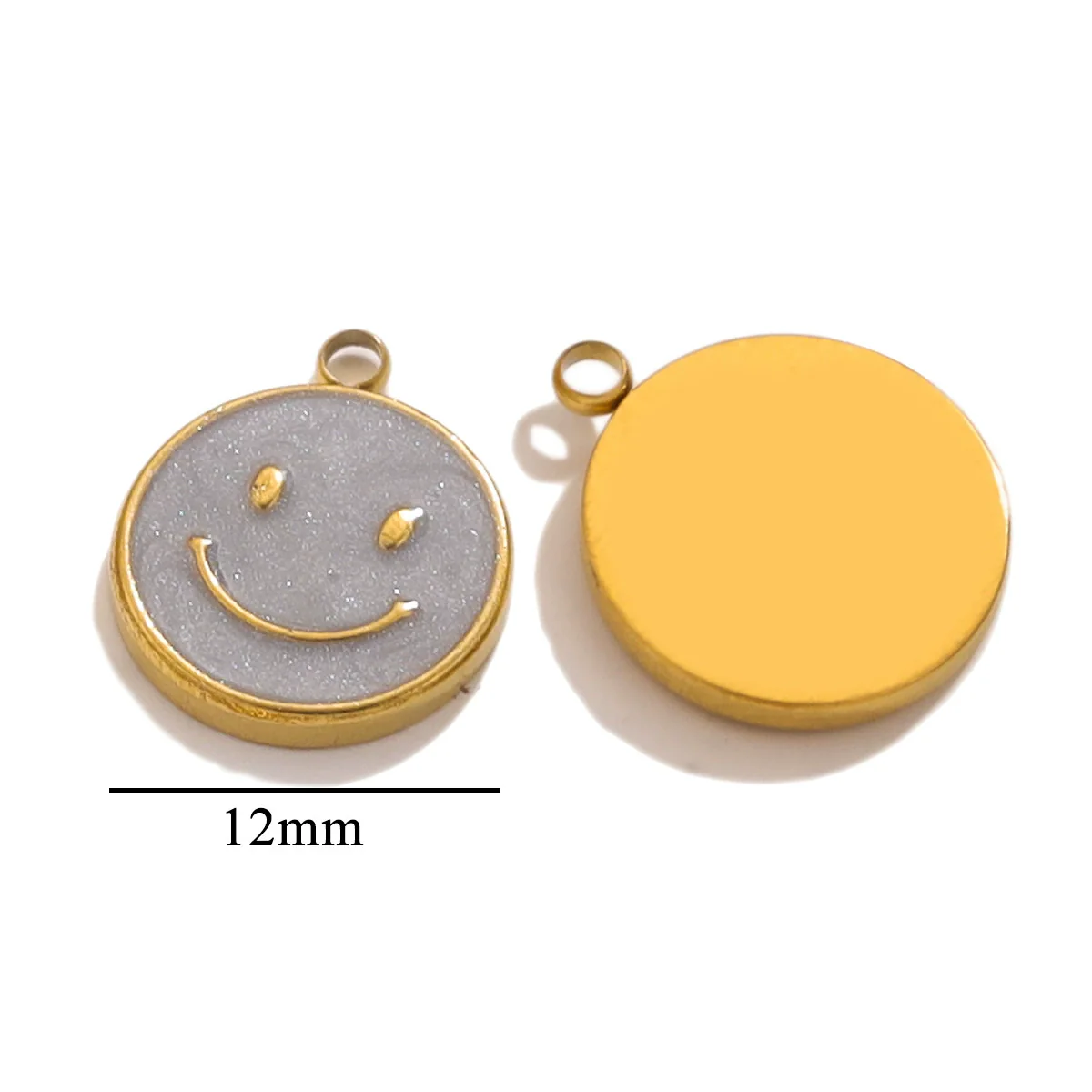 Stainless Steel Colorful Fish Geometric Cartoon Smiley Face Pendant Diy Handmade Jewelry Accessories - Image 7
