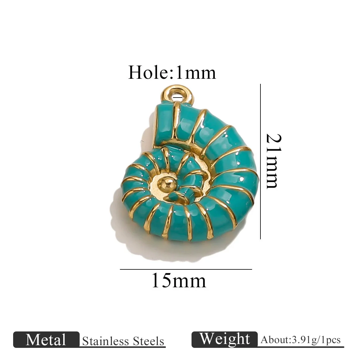 Stainless Steel Conch Multishape Jewelry Pendant Necklace Earrings Accessories With 18K Electroplating - Image 11