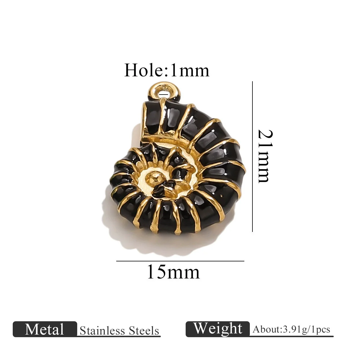 Stainless Steel Conch Multishape Jewelry Pendant Necklace Earrings Accessories With 18K Electroplating - Image 12