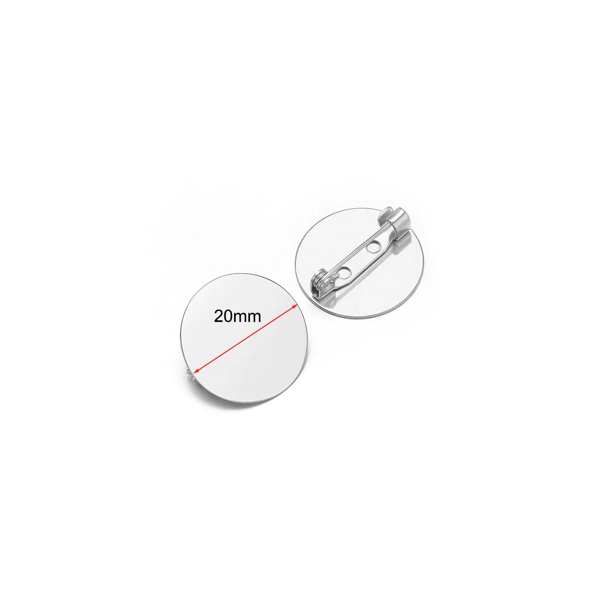 Stainless Steel Convex Embossed Brooch Base Blank Tray Diy Jewelry Accessories Garment Decorative Set With Electroplating - Image 11