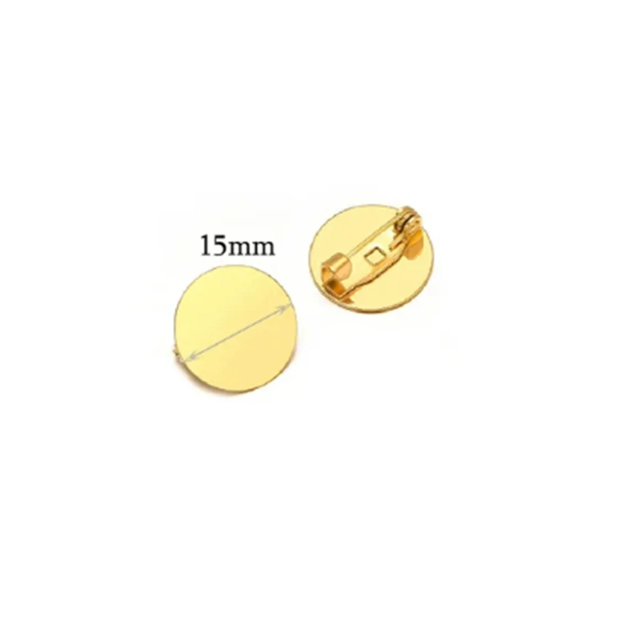 Stainless Steel Convex Embossed Brooch Base Blank Tray Diy Jewelry Accessories Garment Decorative Set With Electroplating - Image 6