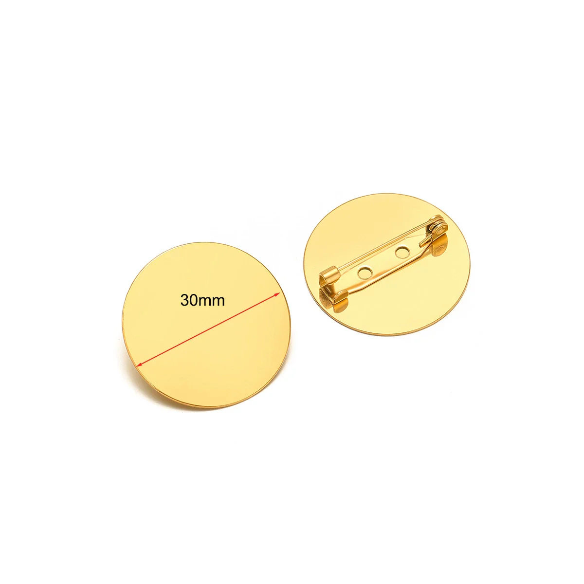 Stainless Steel Convex Embossed Brooch Base Blank Tray Diy Jewelry Accessories Garment Decorative Set With Electroplating - Image 9