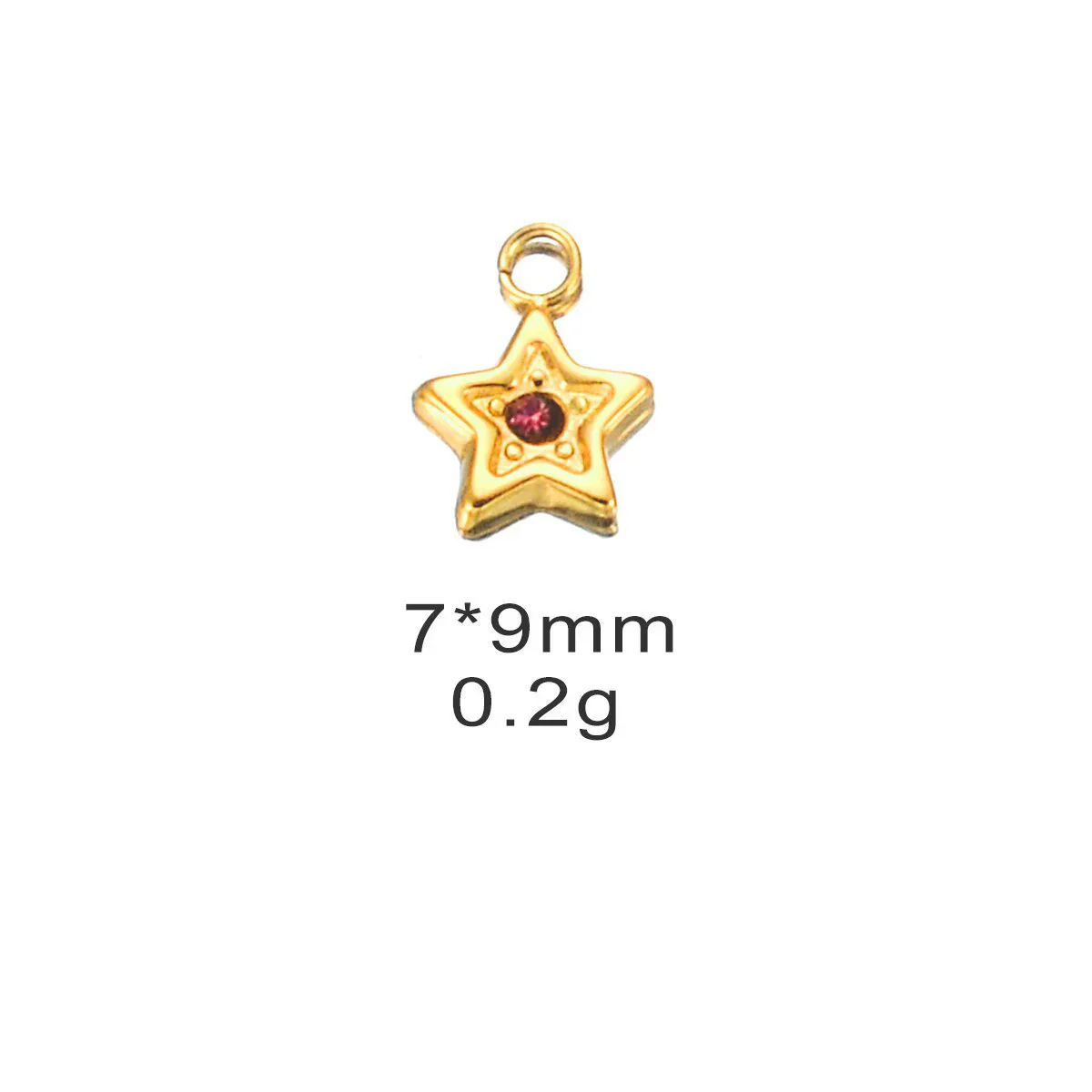 Stainless Steel Cross Eyes Pentagram Pepper Rhinestone Pendant Diy Bracelet Earrings Accessories Electroplated - Image 11