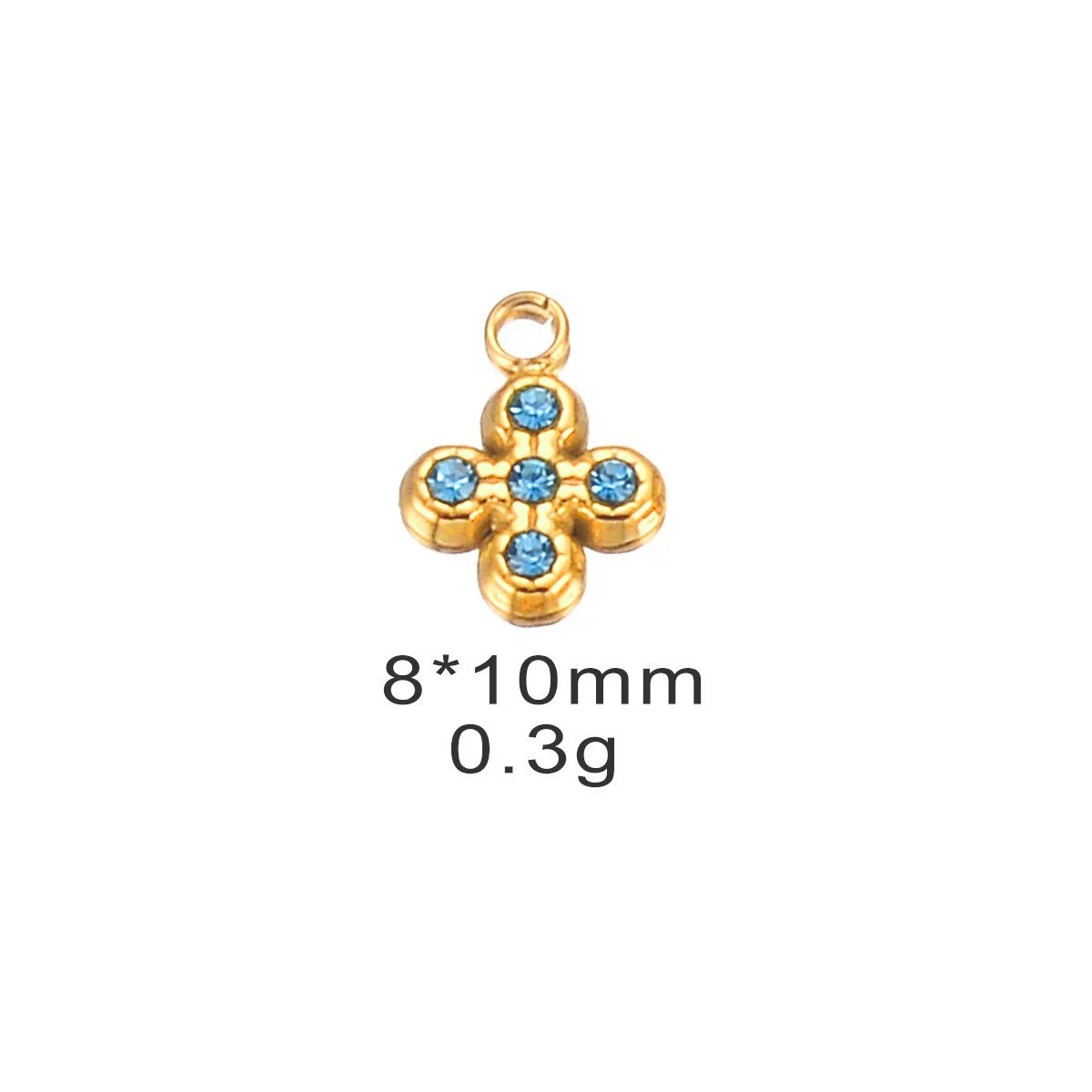 Stainless Steel Cross Eyes Pentagram Pepper Rhinestone Pendant Diy Bracelet Earrings Accessories Electroplated - Image 6