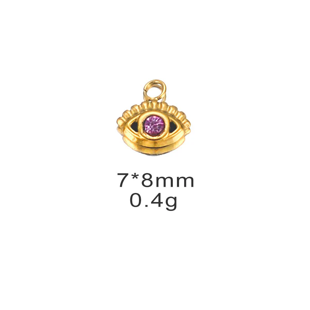 Stainless Steel Cross Eyes Pentagram Pepper Rhinestone Pendant Diy Bracelet Earrings Accessories Electroplated - Image 9