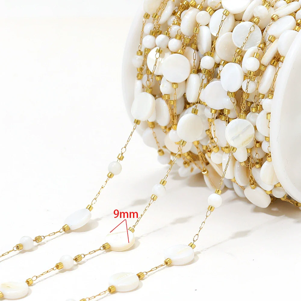 Stainless Steel Cross Leaf Clip Chain Geometric Ellipse Stone Necklace Electroplated Jewelry Accessories - Image 10