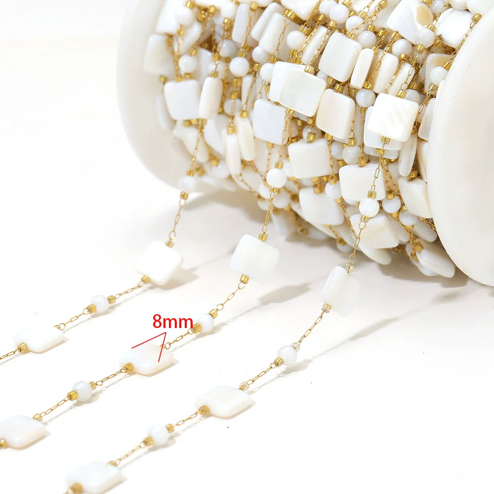 Stainless Steel Cross Leaf Clip Chain Geometric Ellipse Stone Necklace Electroplated Jewelry Accessories - Image 13