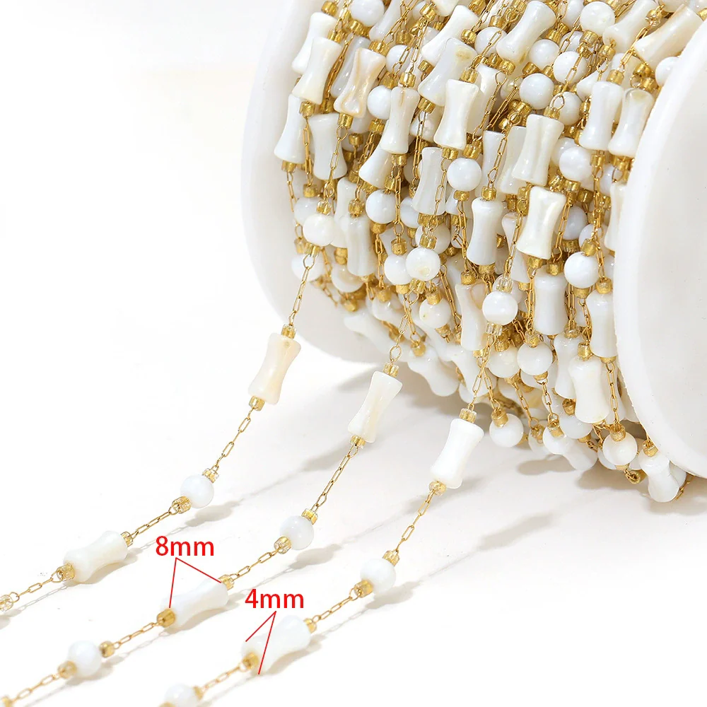 Stainless Steel Cross Leaf Clip Chain Geometric Ellipse Stone Necklace Electroplated Jewelry Accessories - Image 15