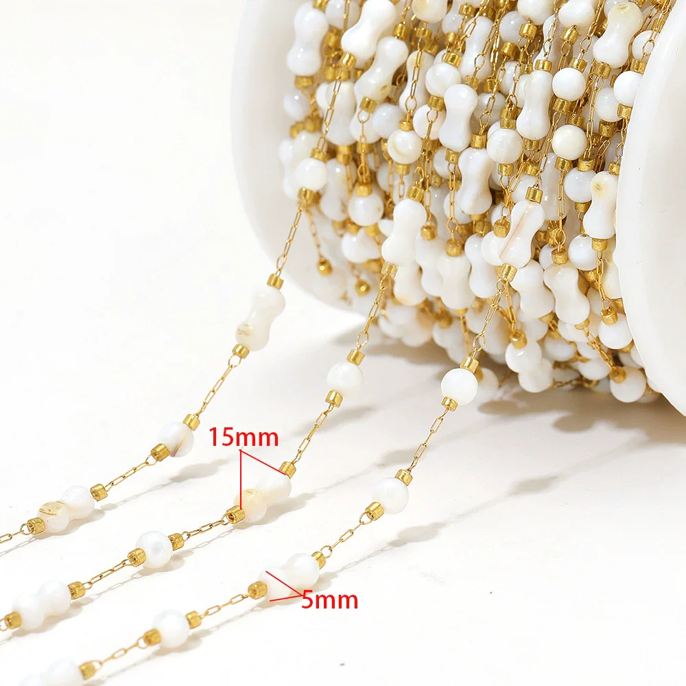 Stainless Steel Cross Leaf Clip Chain Geometric Ellipse Stone Necklace Electroplated Jewelry Accessories - Image 16