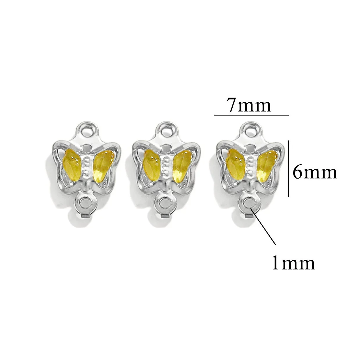 Stainless Steel Crystal Butterfly Pendant Necklace Electroplated Jewelry Accessories - Image 10