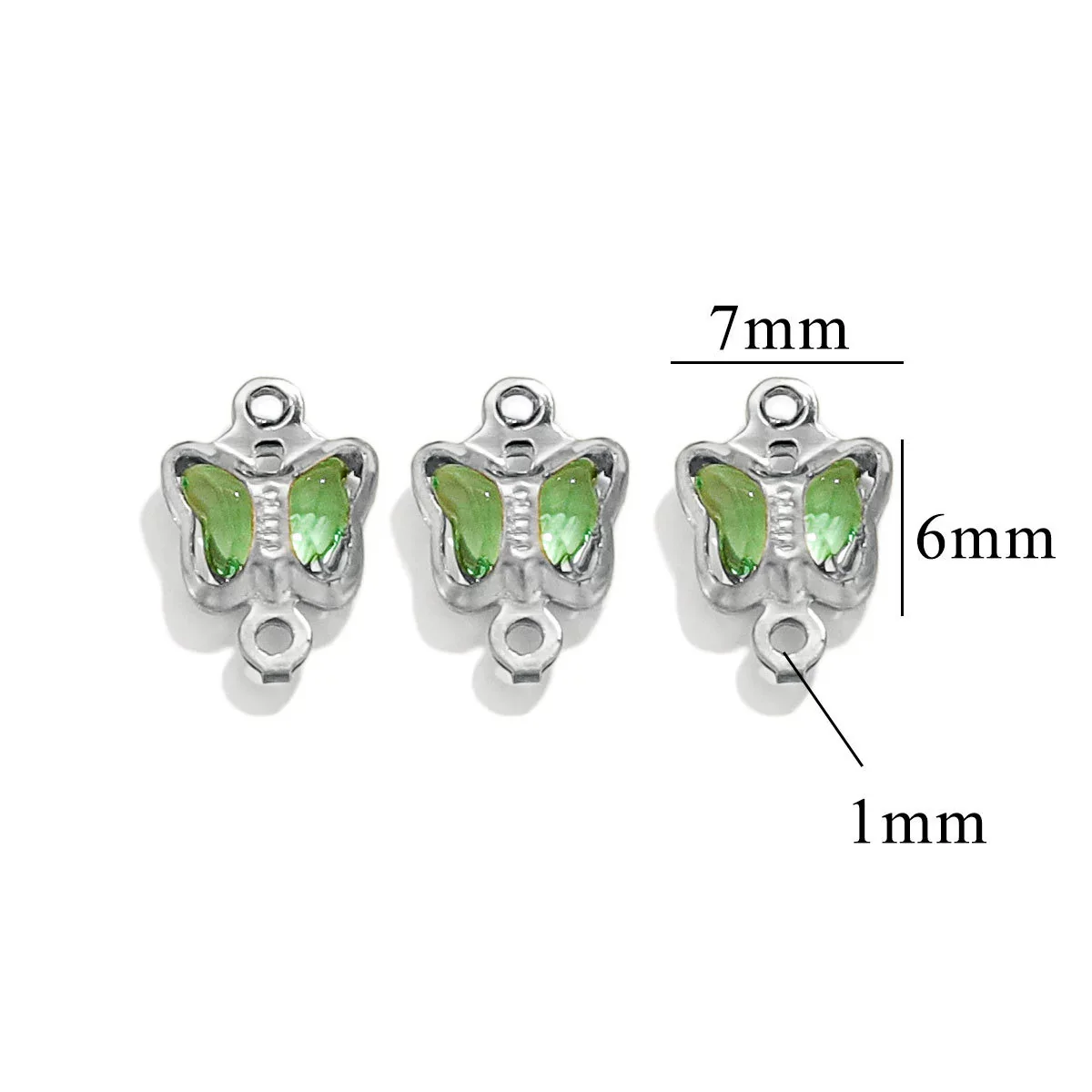 Stainless Steel Crystal Butterfly Pendant Necklace Electroplated Jewelry Accessories - Image 12