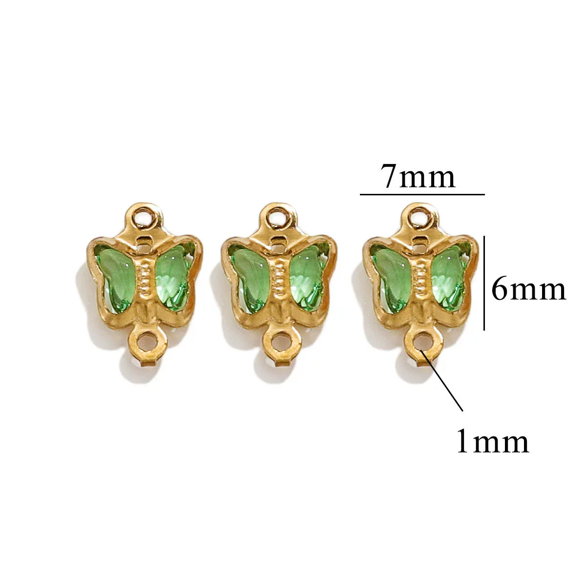 Stainless Steel Crystal Butterfly Pendant Necklace Electroplated Jewelry Accessories - Image 13