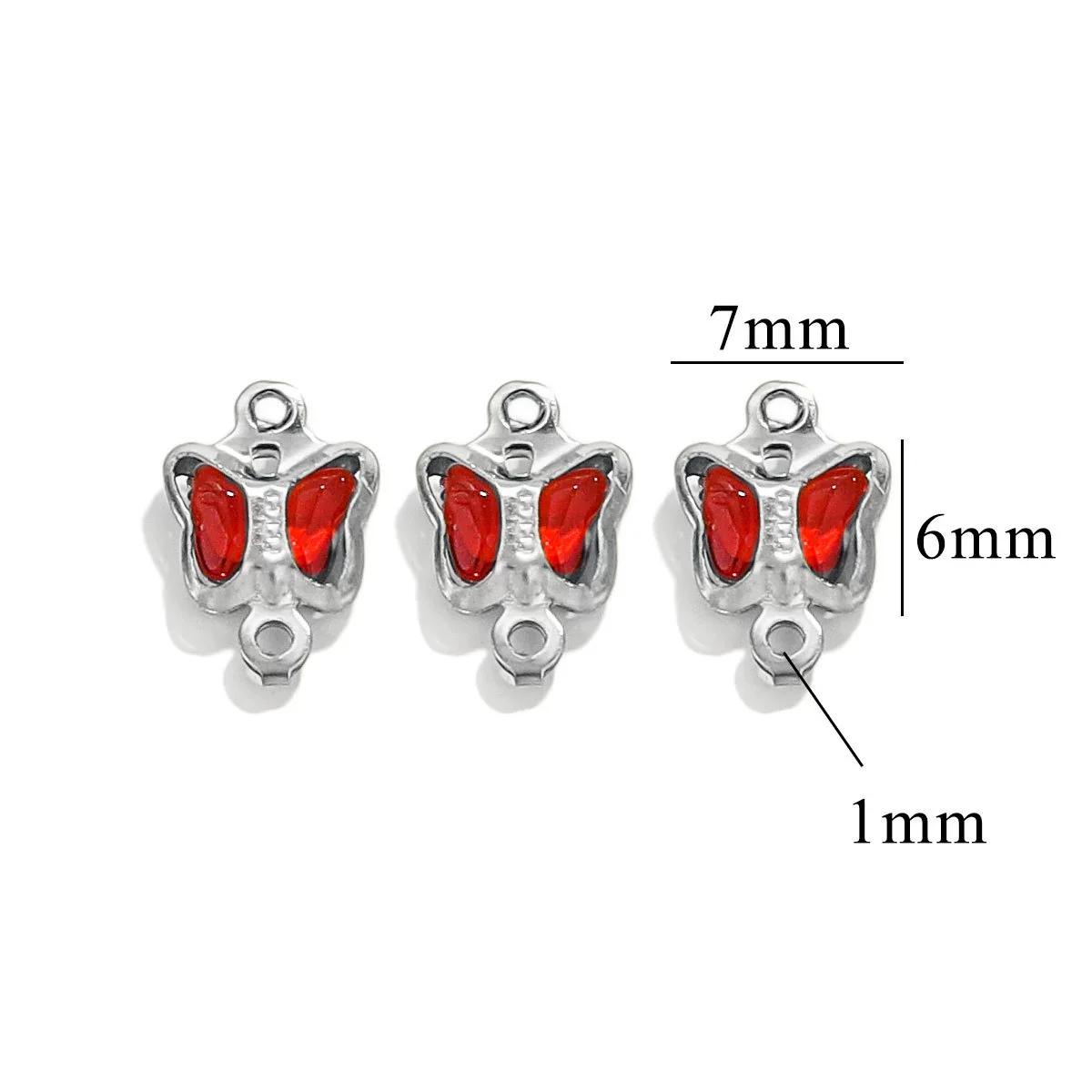 Stainless Steel Crystal Butterfly Pendant Necklace Electroplated Jewelry Accessories - Image 8