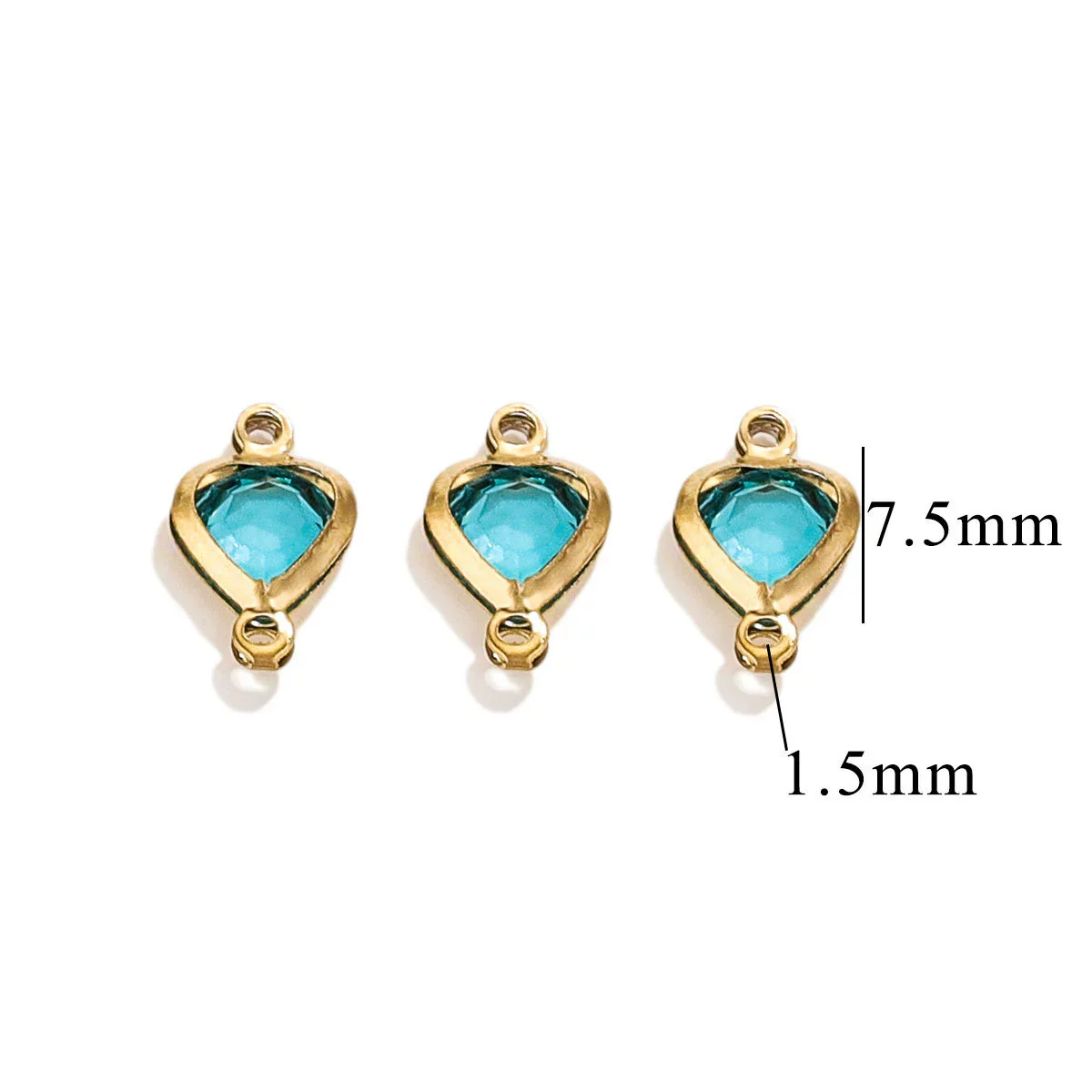 Stainless Steel Crystal Water Drop Pendant Necklace Electroplated Jewelry Accessories Wholesale - Image 29