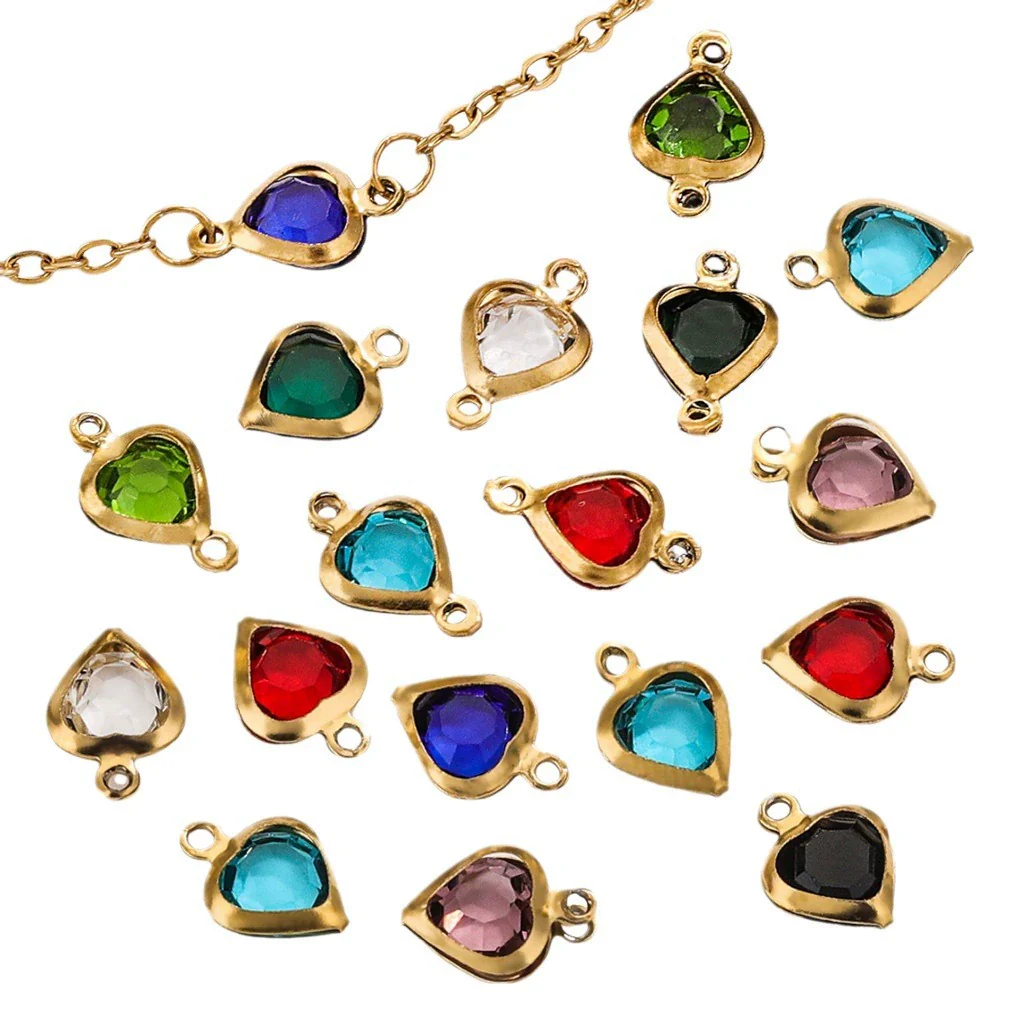 Stainless Steel Crystal Water Drop Pendant Necklace Electroplated Jewelry Accessories Wholesale - Image 5