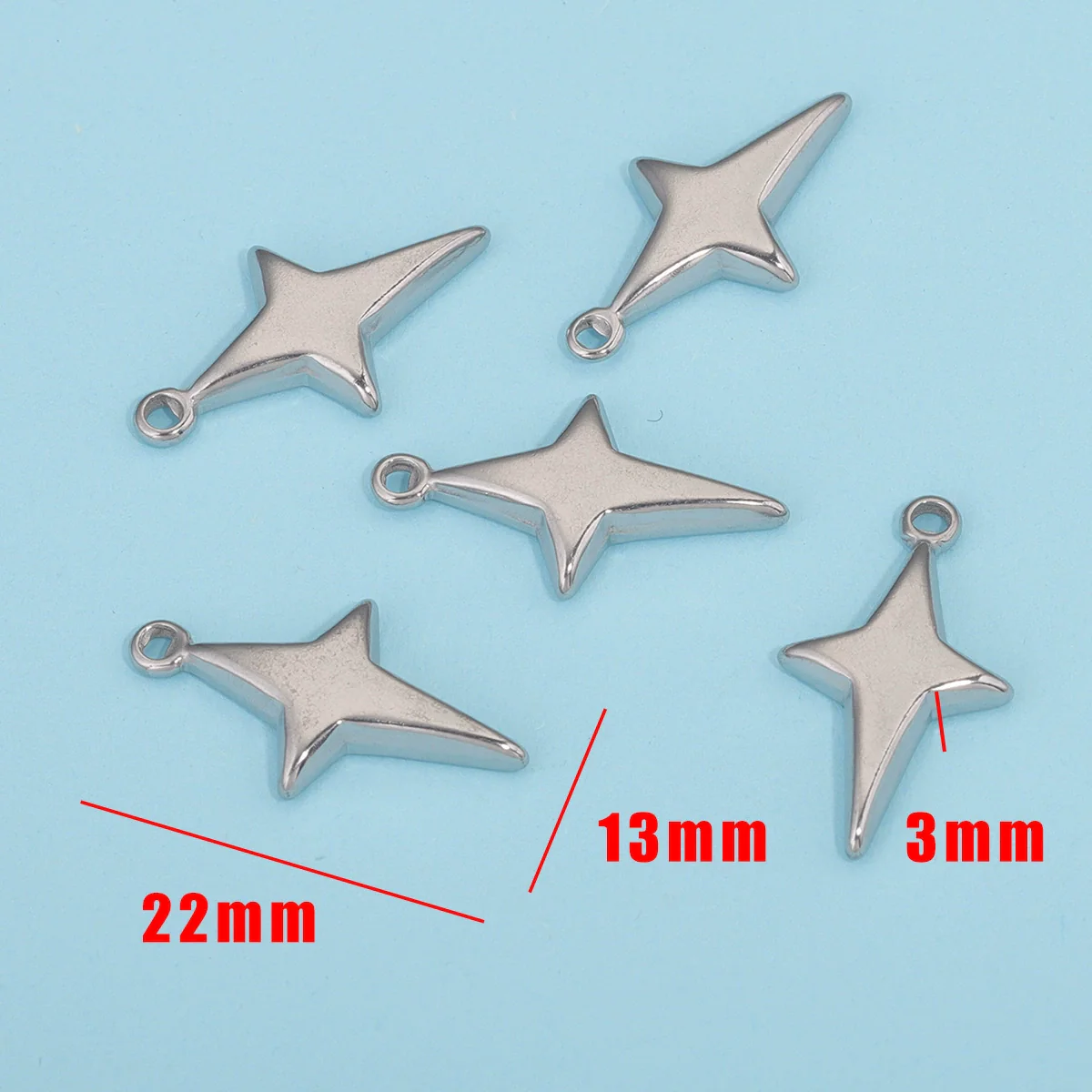 Stainless Steel Dart Diamond Pendant Lightning Necklace Pendant With Hexagon Pattern Handmade Electroplated Jewelry Accessories - Image 3