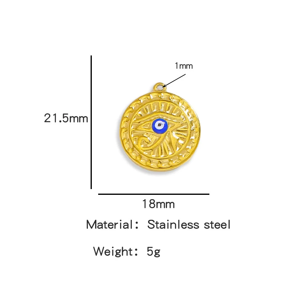 Stainless Steel Devil's Eye Pendant Jewelry Accessories With Electroplating - Image 15