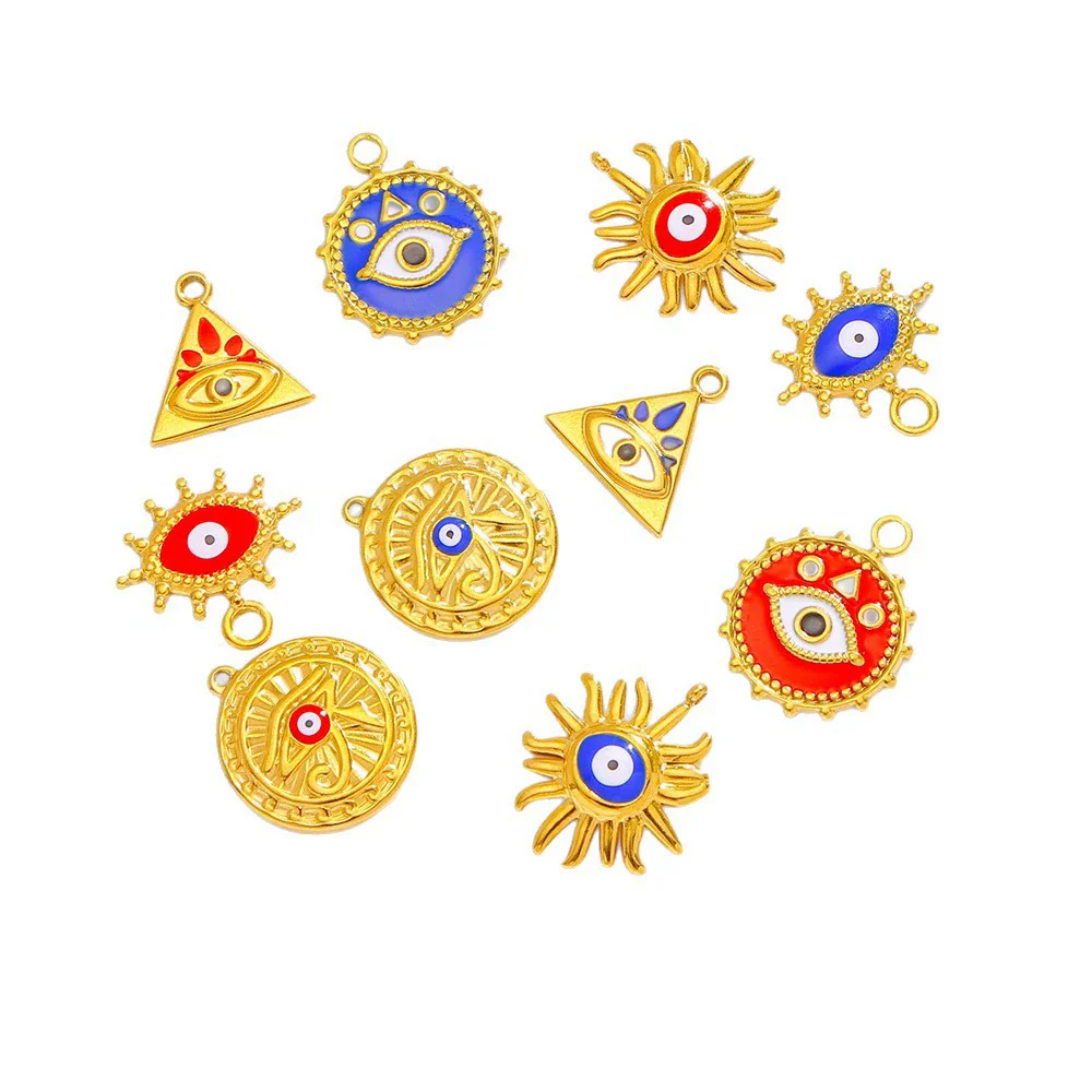 Stainless Steel Devil's Eye Pendant Jewelry Accessories With Electroplating - Image 5