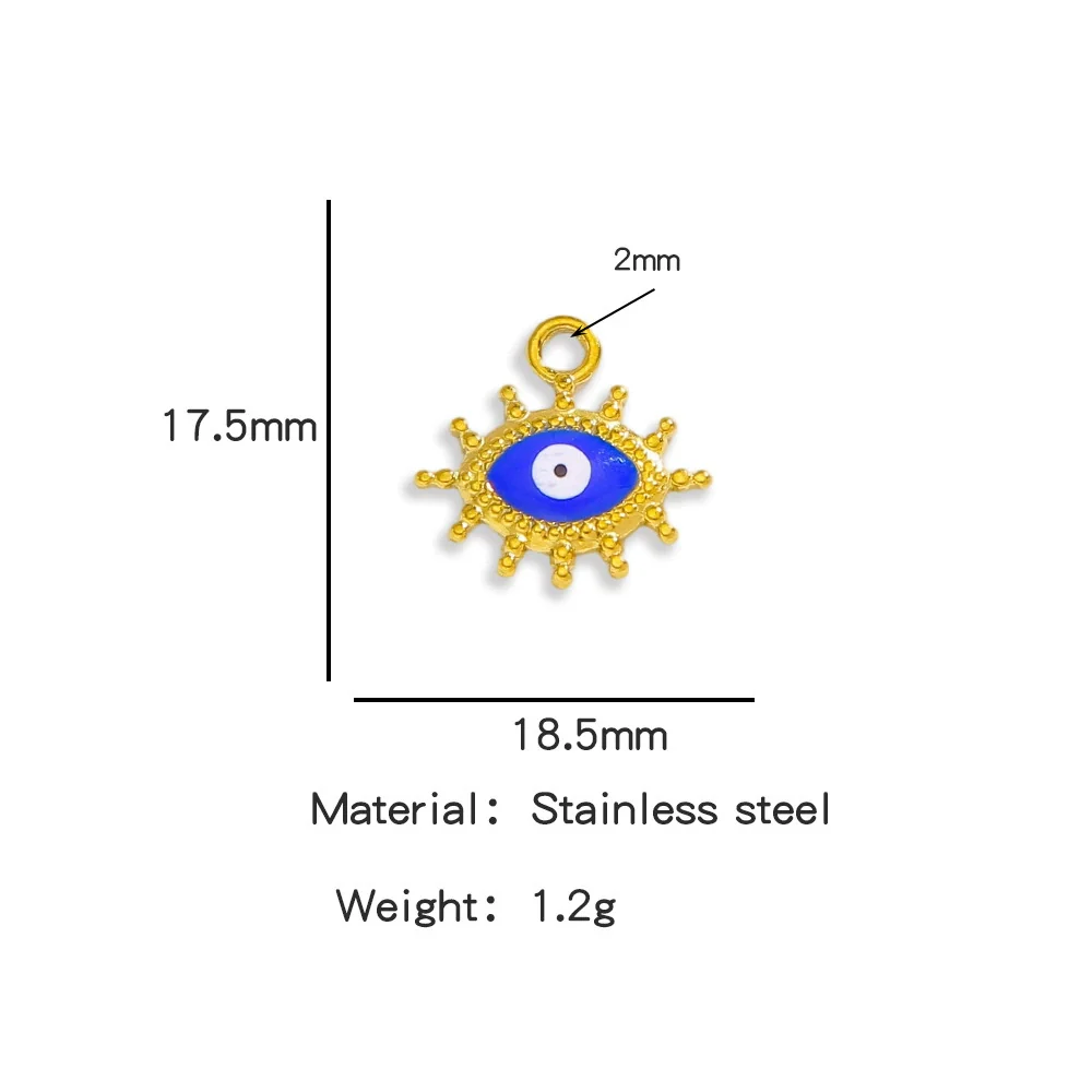 Stainless Steel Devil's Eye Pendant Jewelry Accessories With Electroplating - Image 9