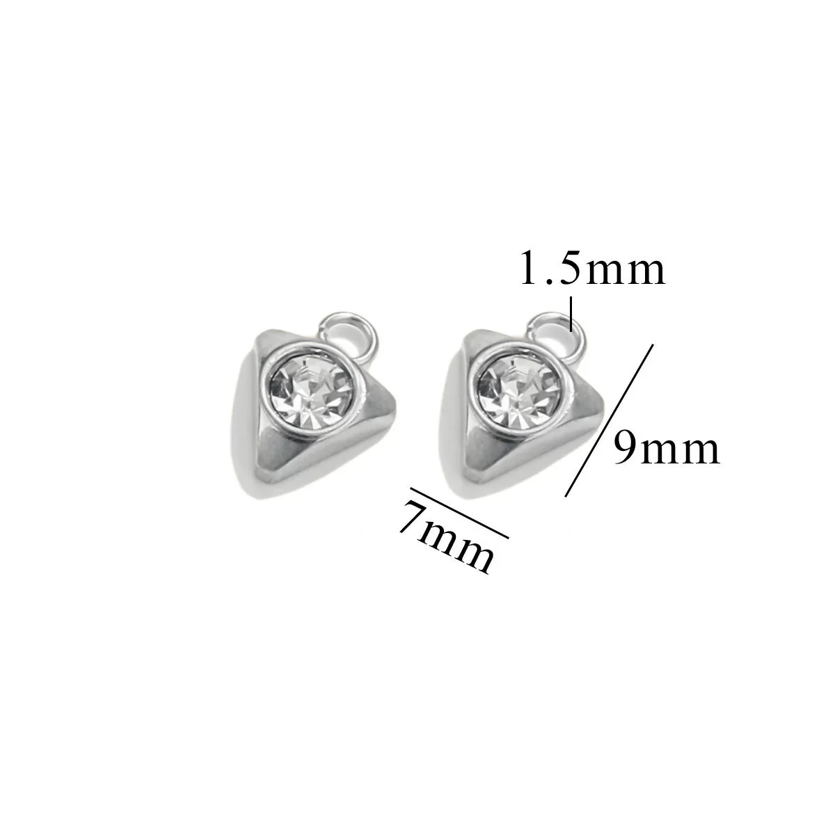 Stainless Steel Diamond Zircon Love Star Plum Blossom Totem Pendant Jewelry Accessories With Electroplating - Image 14