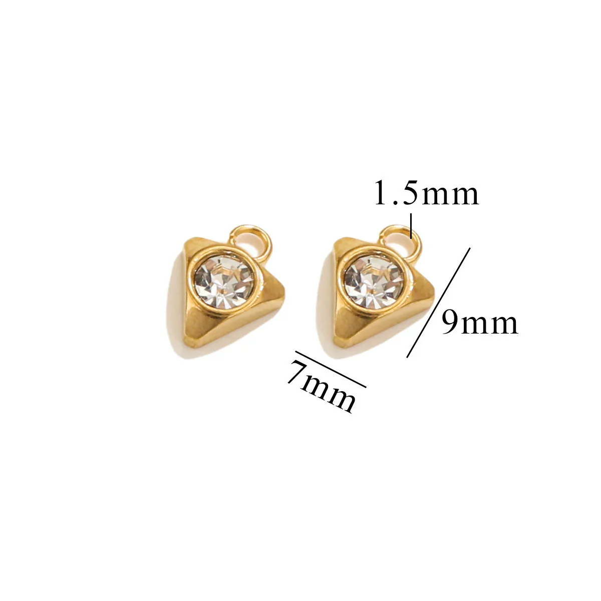 Stainless Steel Diamond Zircon Love Star Plum Blossom Totem Pendant Jewelry Accessories With Electroplating - Image 15