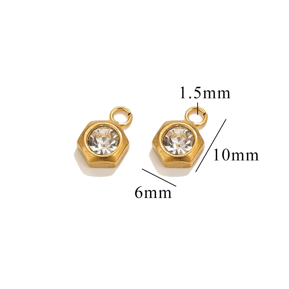 Stainless Steel Diamond Zircon Love Star Plum Blossom Totem Pendant Jewelry Accessories With Electroplating - Image 7