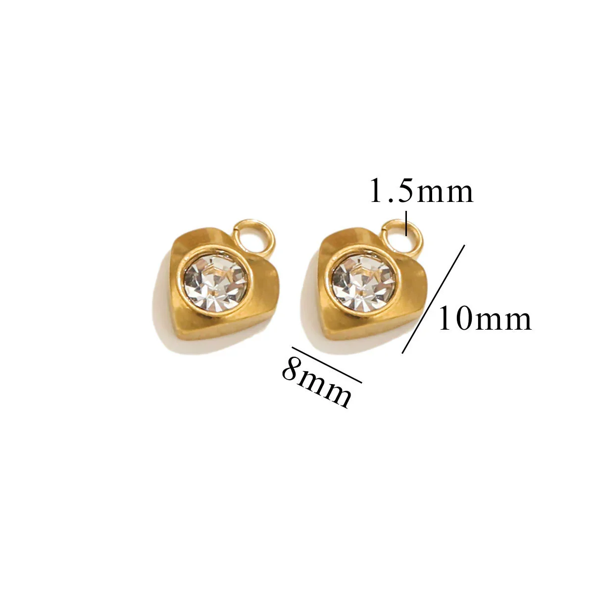 Stainless Steel Diamond Zircon Love Star Plum Blossom Totem Pendant Jewelry Accessories With Electroplating - Image 9