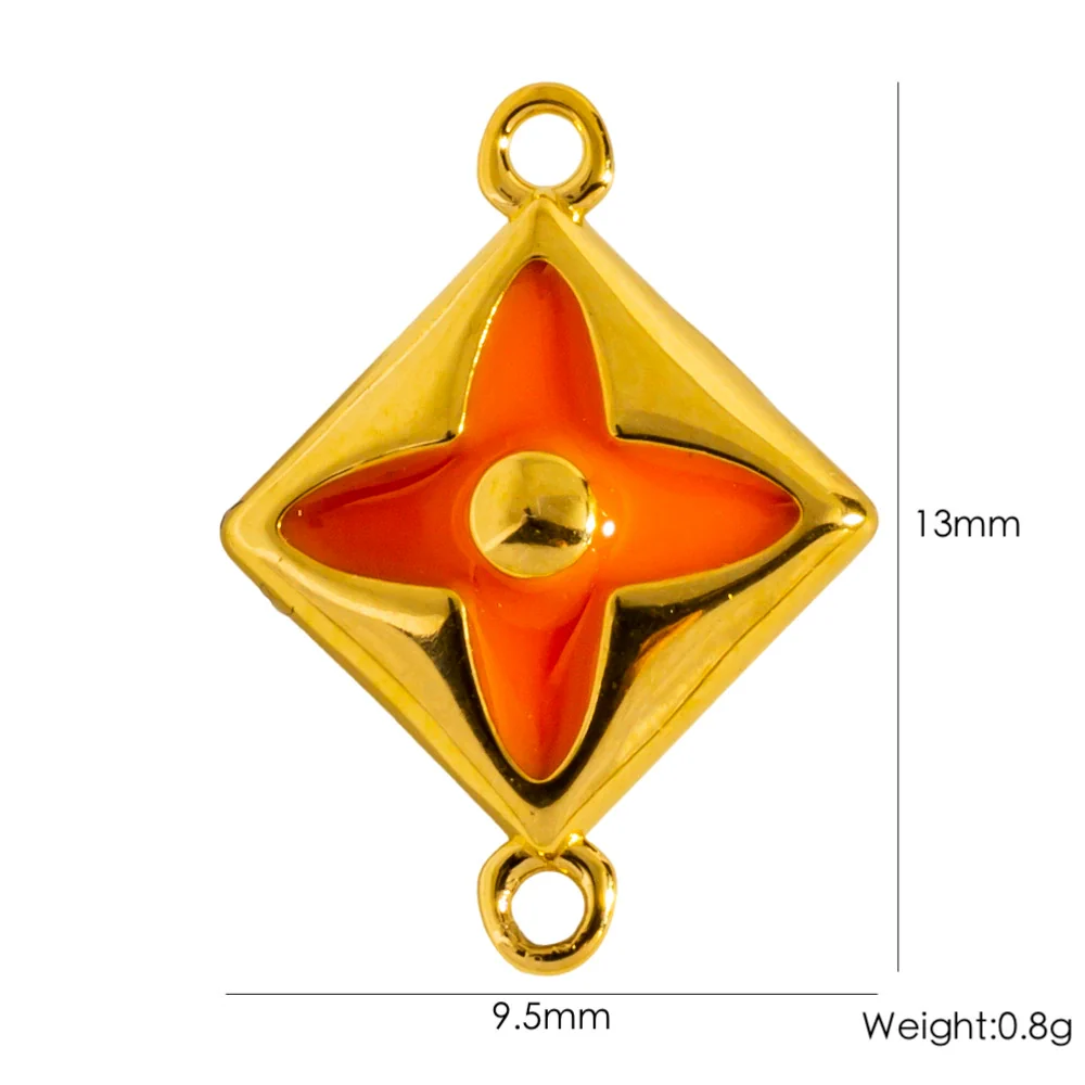 Stainless Steel Double Hanging Pendant Bracelet Necklace Accessories With Geometric Style And Oil Dropping Diamond Electroplating Treatment - Image 13