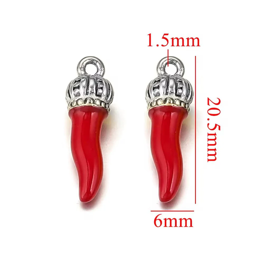 Stainless Steel Dripping Oil Three Dimensional Pepper Pendant Jewelry Earrings Luggage Pendant Diy Handmade - Image 6