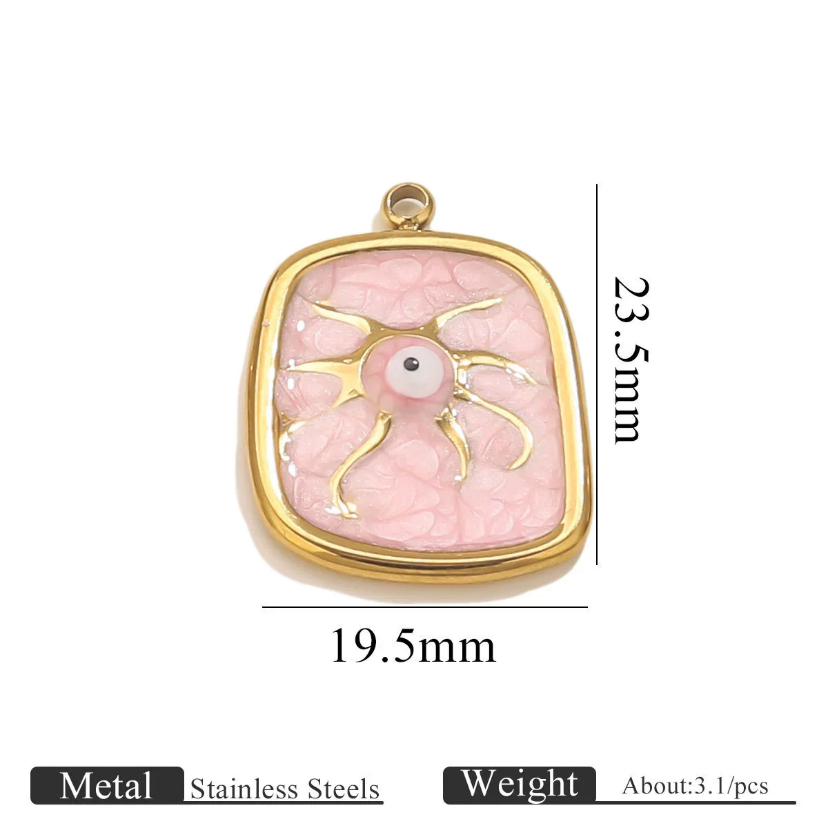 Stainless Steel Dripping Oil Turtle Strawberry Crab Jewelry Pendant - Image 10