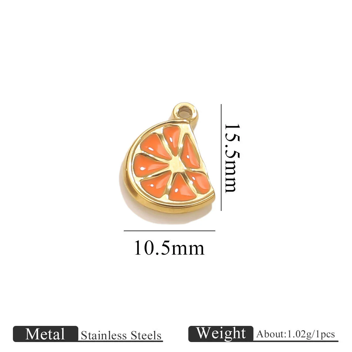 Stainless Steel Dripping Oil Turtle Strawberry Crab Jewelry Pendant - Image 13