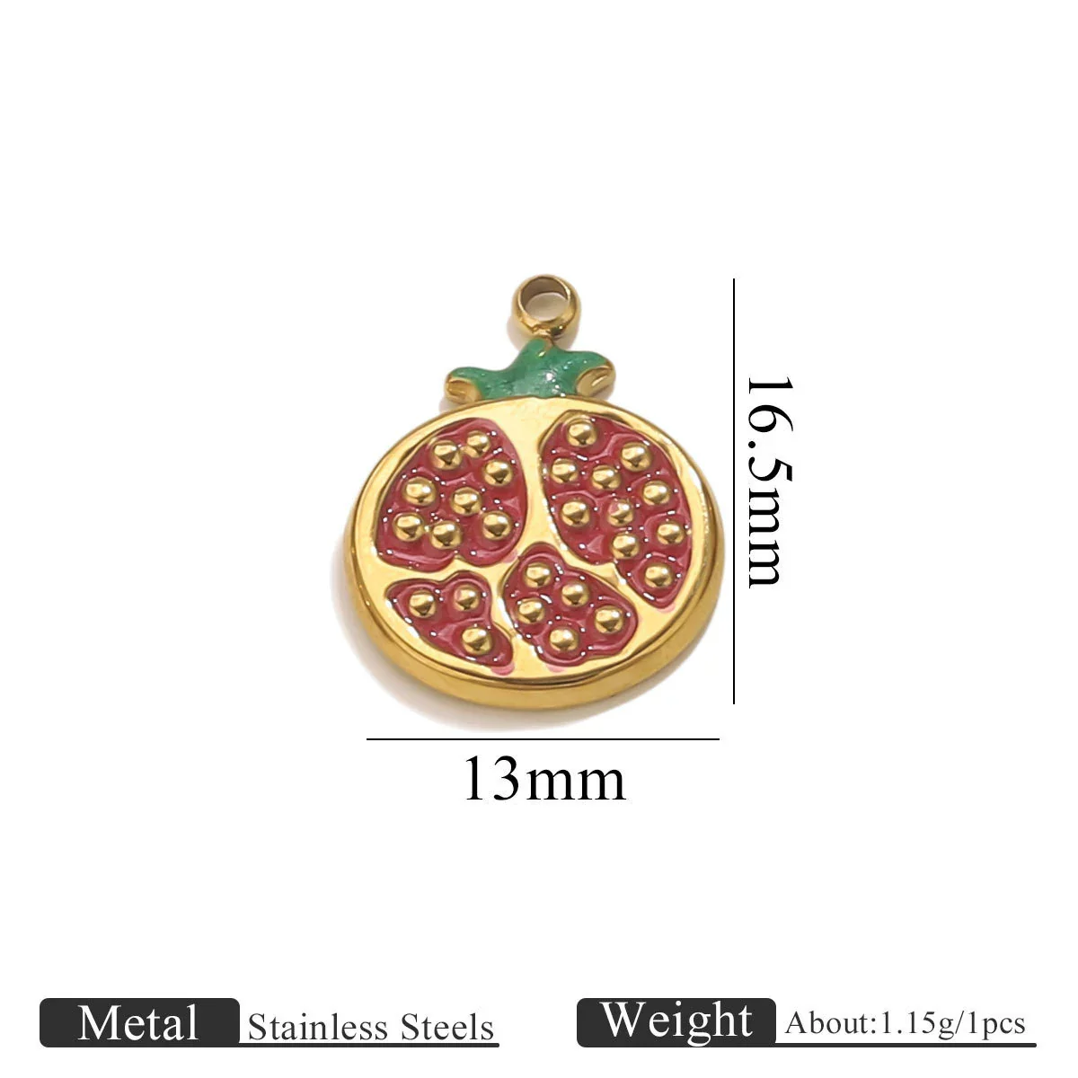 Stainless Steel Dripping Oil Turtle Strawberry Crab Jewelry Pendant - Image 19
