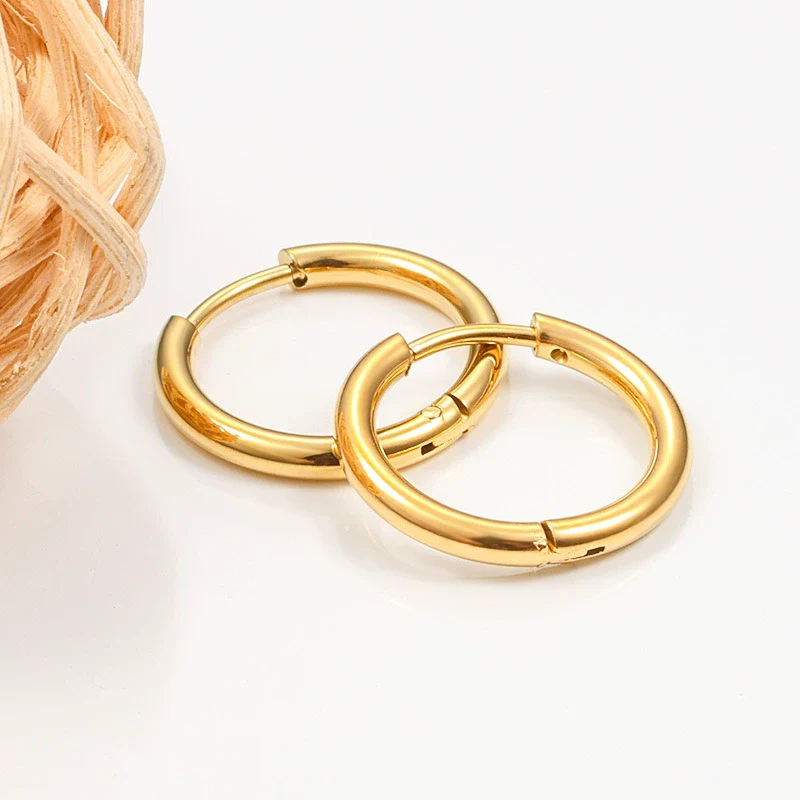 Stainless Steel Ear Hook Earrings Polished Vacuum Furnace Electroplated Color Retaining Diy Accessories - Image 3