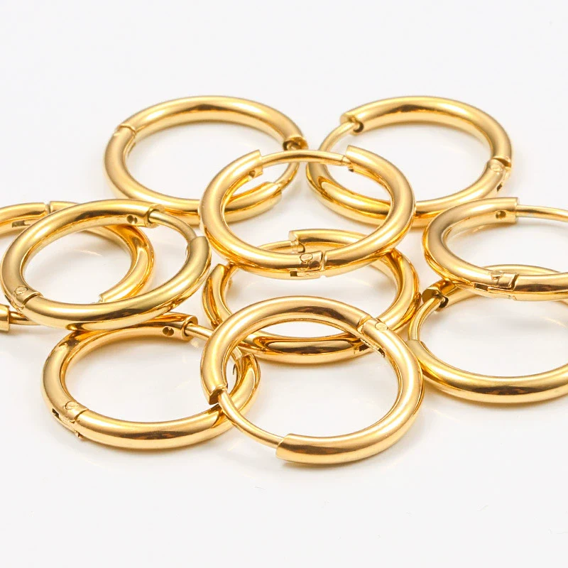 Stainless Steel Ear Hook Earrings Polished Vacuum Furnace Electroplated Color Retaining Diy Accessories - Image 5