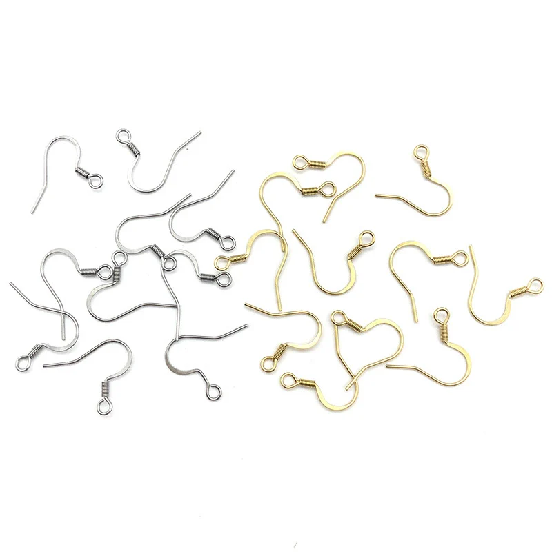 Stainless Steel Ear Studs And Ear Hook Earrings Accessories Electroplated For Diy Jewelry - Image 2