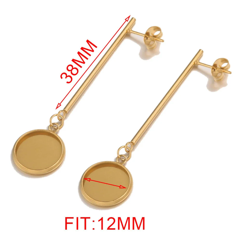 Stainless Steel Ear Studs Jewelry Accessories With Electroplating Treatment - Image 11